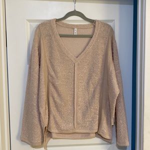 Tan Flowy Long Sleeve Shirt